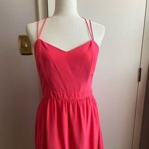 NWT Britt Ryan 100% Silk Watermelon Halter Dress - Size 8